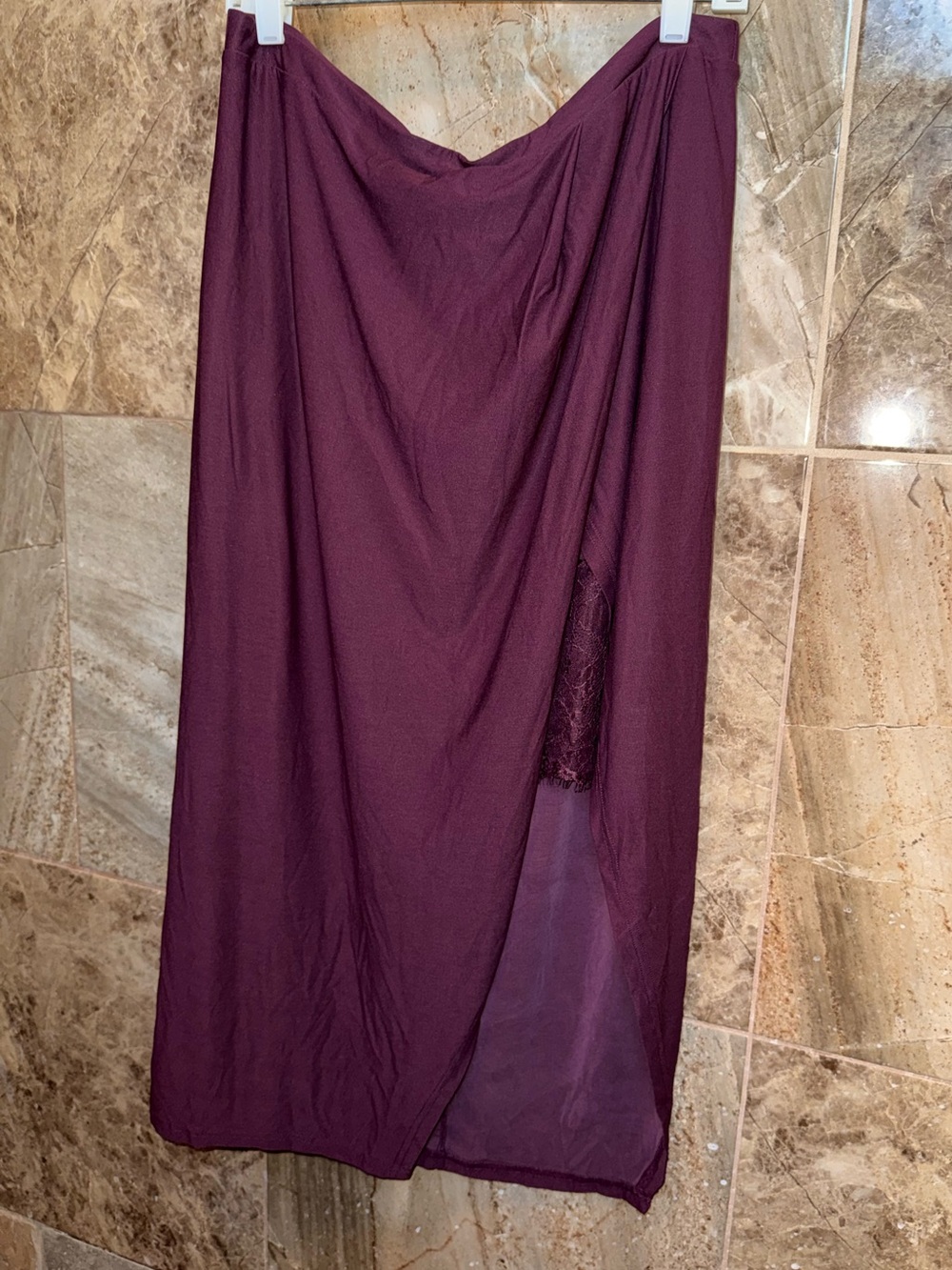 Rampage Plum Wrap Maxi Skirt